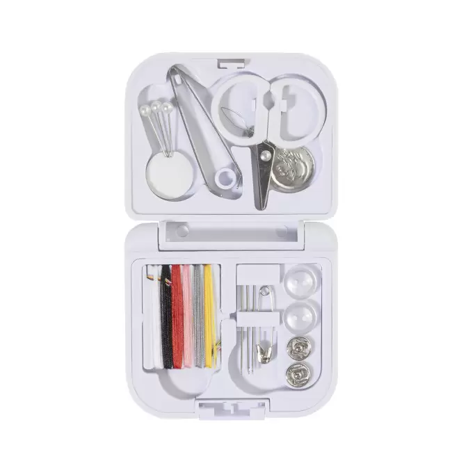 KIT DE COUTURE ETUI RECYCLE PERSONNALISABLE 'REPARO' - blanc