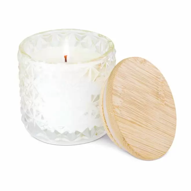 BOUGIE PARFUMEE PERSONNALISEE POT EN VERRE 'MUSANI' - blanc