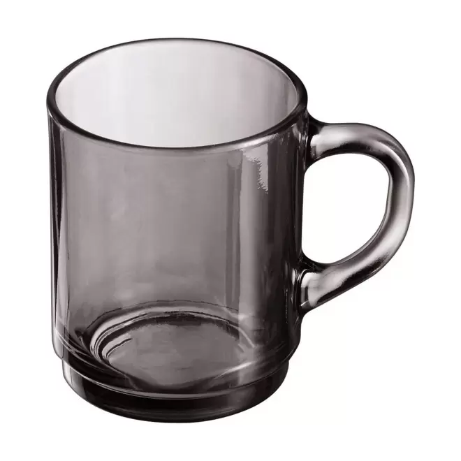 MUG EN VERRE LUMINARC 250ML PERSONNALISE 'ALBA' - gris