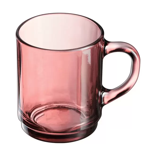 MUG EN VERRE LUMINARC 250ML PERSONNALISE 'ALBA' - terracotta