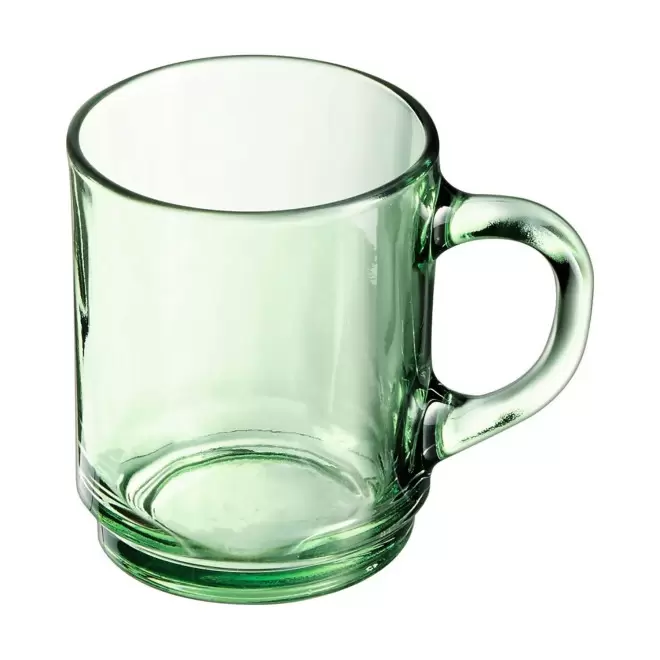MUG EN VERRE LUMINARC 250ML PERSONNALISE 'ALBA' - vert