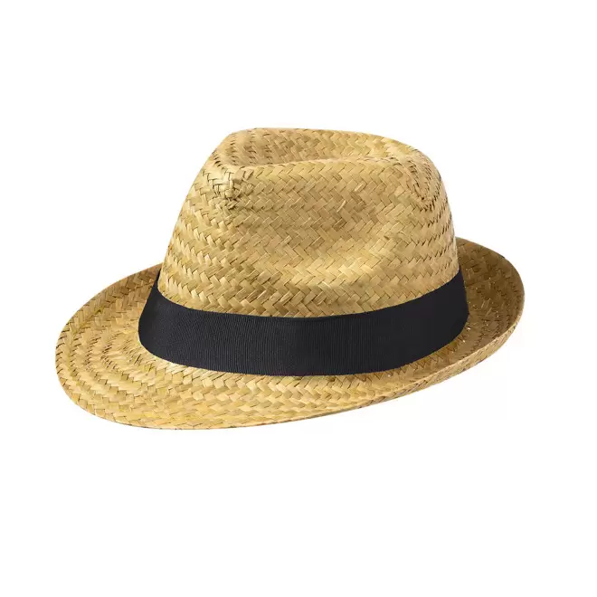 CHAPEAU DE PAILLE PERSONNALISABLE 'COBOCHIC PAILLE' - paille foncée