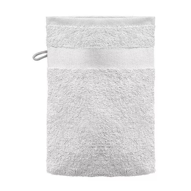 GANT DE TOILETTE COTON PERSONNALISE 'PETOUCLINE' - blanc