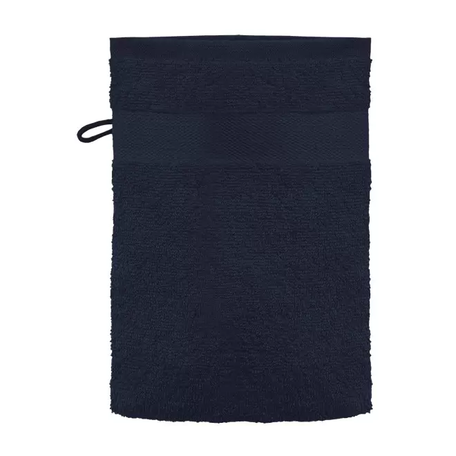 GANT DE TOILETTE COTON PERSONNALISE 'PETOUCLINE' - bleu marine