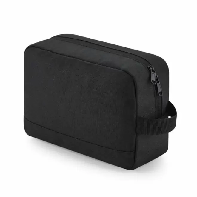 TROUSSE DE TOILETTE RECYCLE PERSONNALISABLE 'VALERIO' - noir