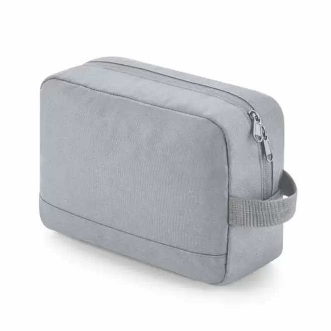 TROUSSE DE TOILETTE RECYCLE PERSONNALISABLE 'VALERIO' - gris