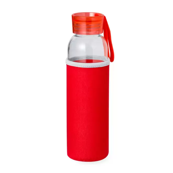 BOUTEILLE EN VERRE PERSONNALISABLE 500ML 'KILIMANDJARO' - rouge