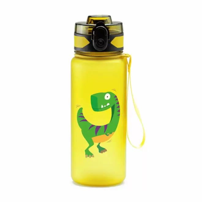 GOURDE ENFANT PERSONNALISEE TRITAN 500ML 'DAYLY KID' - jaune / dinosaure