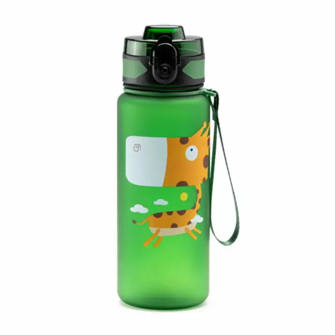 GOURDE ENFANT PERSONNALISEE TRITAN 500ML 'DAYLY KID' - vert / girafe