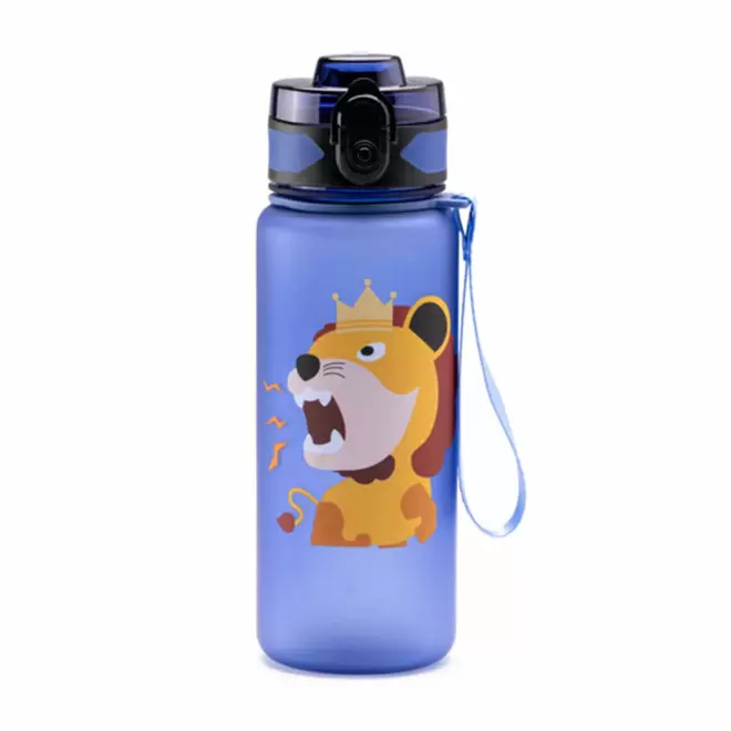 GOURDE ENFANT PERSONNALISEE TRITAN 500ML 'DAYLY KID' - bleu / lion