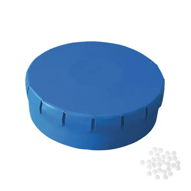 BOÎTE À BONBONS PUBLICITAIRE BIO 'CLIC CLAC' - bleu foncé