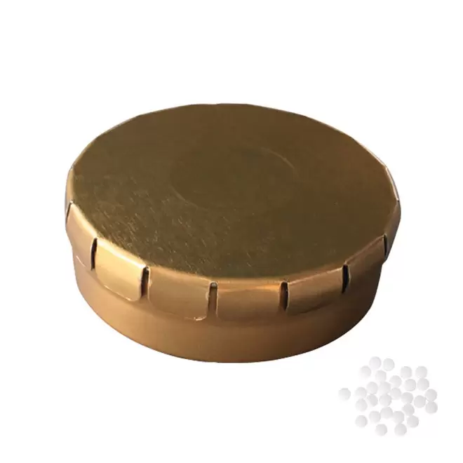 BOÎTE À BONBONS PUBLICITAIRE BIO 'CLIC CLAC' - doré