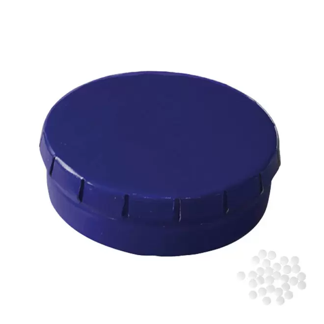 BOÎTE À BONBONS PUBLICITAIRE BIO 'CLIC CLAC' - bleu foncé mat