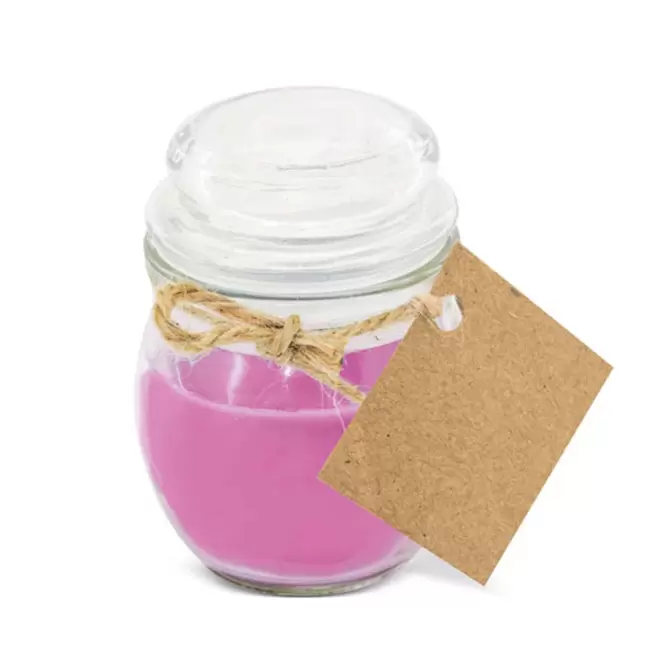 BOUGIE PARFUMEE PERSONNALISEE POT EN VERRE 'BIGOUR' - roses