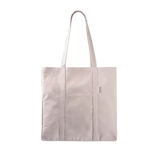 SAC COTON AVEC POCHE PERSONNALISABLE 'ROSALY' - naturel