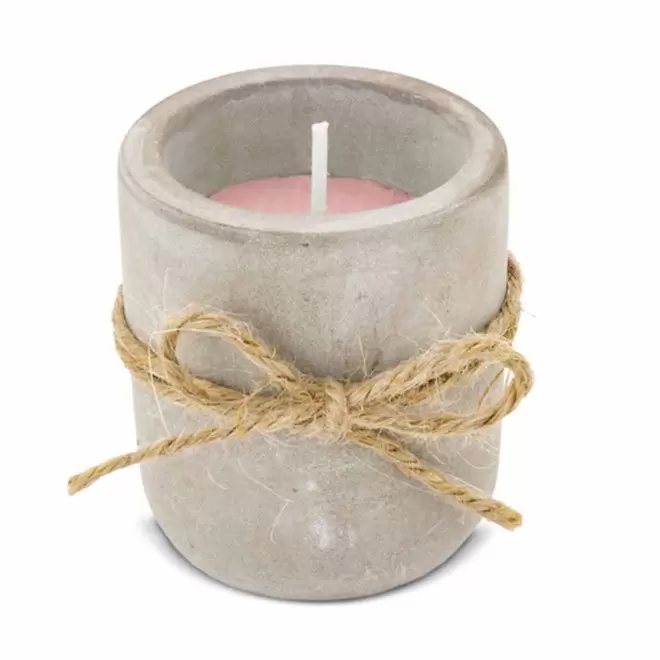 BOUGIE PARFUMEE PERSONNALISEE DANS POT EFFET CIMENT 'CIMBI' - fruits sauvages