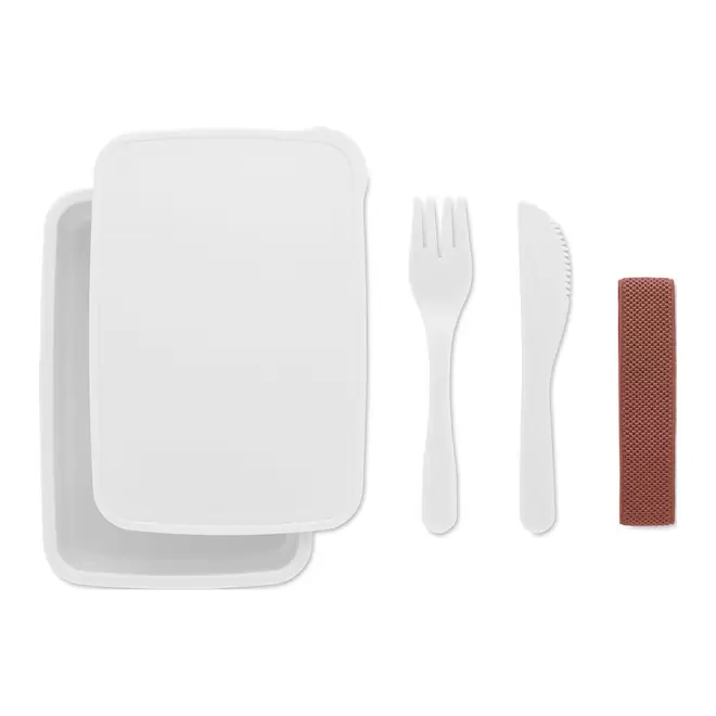 RAPIDE 4J - LUNCH BOX PERSONNALISÉE AVEC COUVERTS 'DOPPITA' - blanc