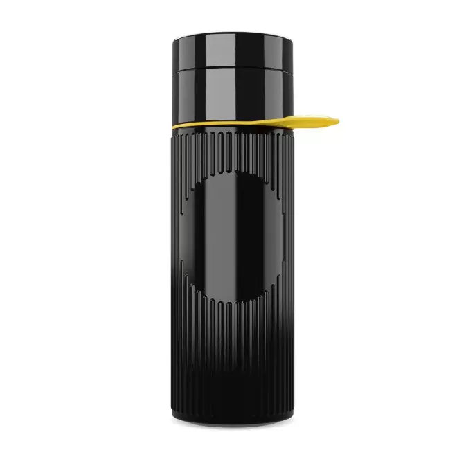 BOUTEILLE 500 ML PERSONNALISABLE 'ATLANTIS RING' - noir/jaune