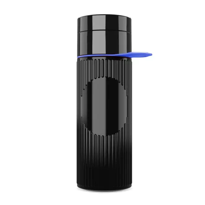 BOUTEILLE 500 ML PERSONNALISABLE 'ATLANTIS RING' - noir/bleu