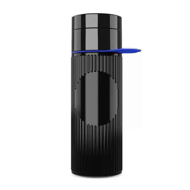 BOUTEILLE 500 ML PERSONNALISABLE 'ATLANTIS RING' - noir/bleu foncé