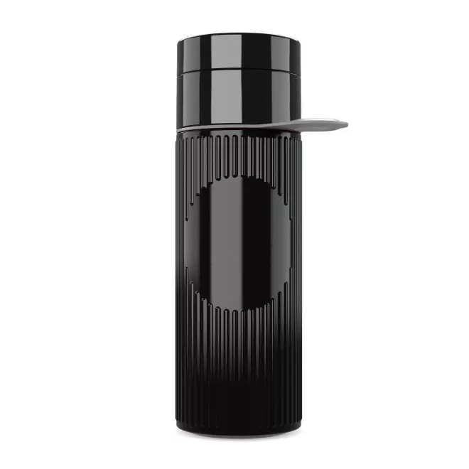 BOUTEILLE 500 ML PERSONNALISABLE 'ATLANTIS RING' - noir/gris