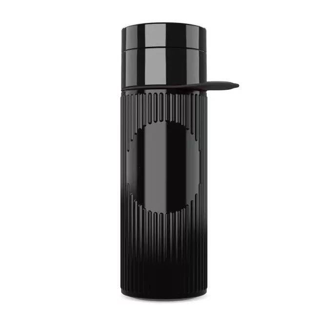 BOUTEILLE 500 ML PERSONNALISABLE 'ATLANTIS RING' - noir/noir