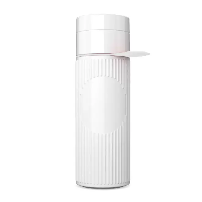 BOUTEILLE 500 ML PERSONNALISABLE 'ATLANTIS RING' - blanc/blanc
