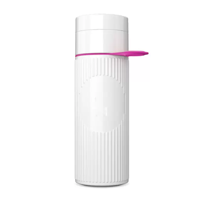 BOUTEILLE 500 ML PERSONNALISABLE 'ATLANTIS RING' - blanc/rose