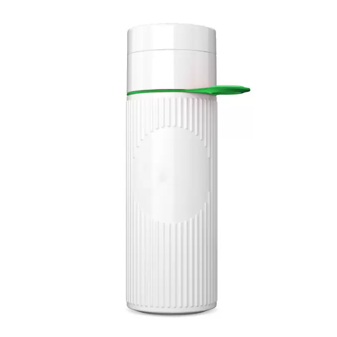 BOUTEILLE 500 ML PERSONNALISABLE 'ATLANTIS RING' - blanc/vert