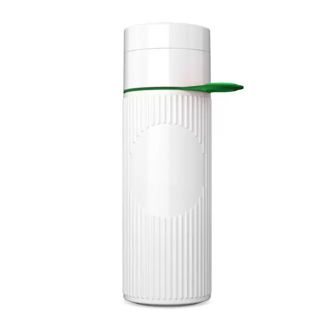 BOUTEILLE 500 ML PERSONNALISABLE 'ATLANTIS RING' - blanc/vert foncé