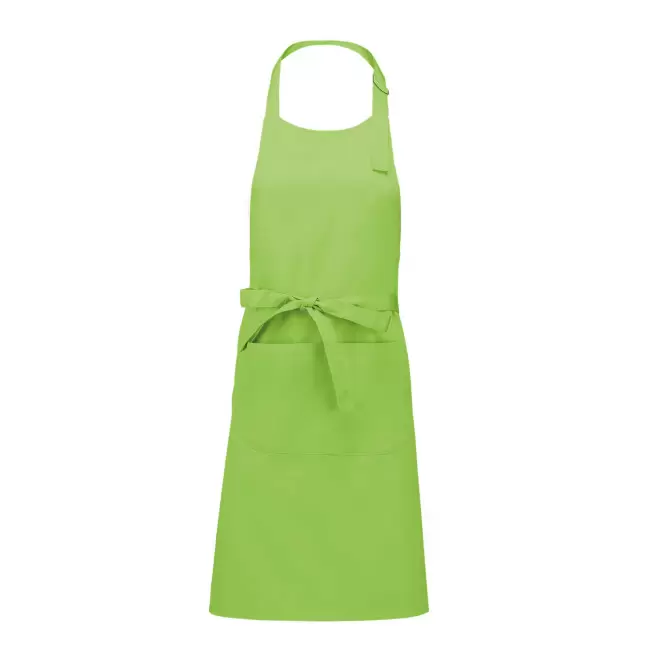 TABLIER LONG PERSONNALISE COTON 280G POCHE 'KARITAB' - citron vert