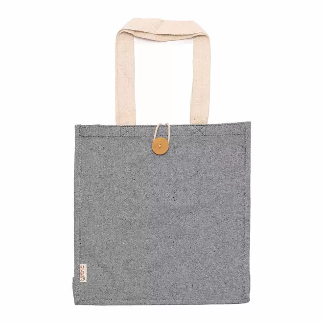 SAC SHOPPING PERSONNALISE COTON RECYCLE 'MASTIMO' - noir