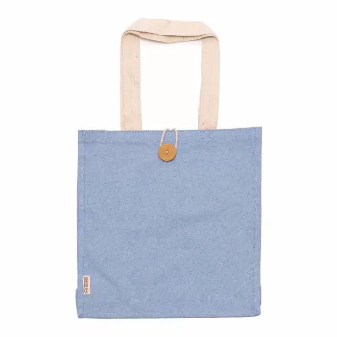 SAC SHOPPING PERSONNALISE COTON RECYCLE 'MASTIMO' - bleu