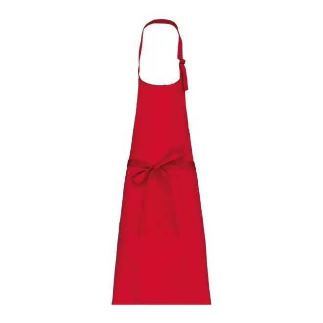 TABLIER LONG PERSONNALISE POLYCOTON 190G 'KARITAB' - rouge