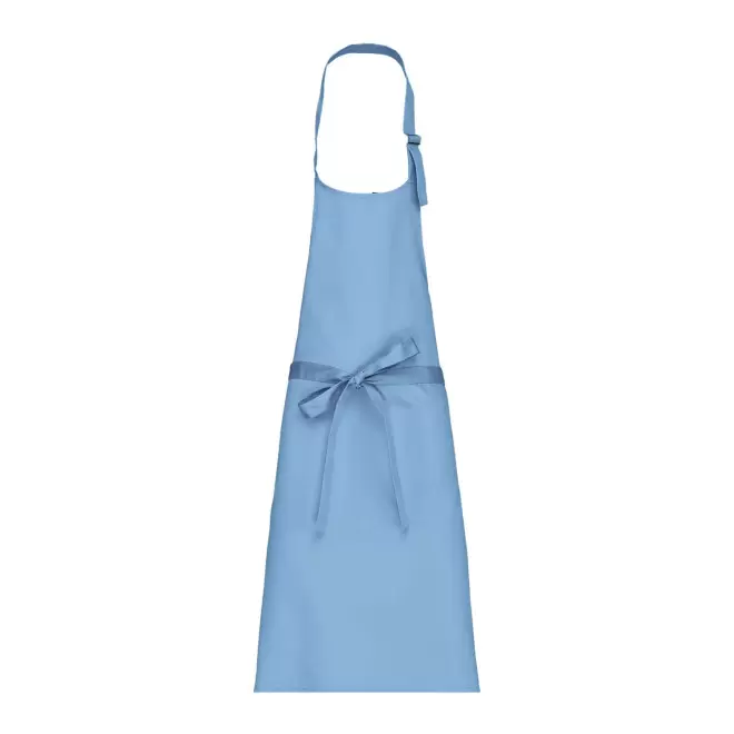 TABLIER LONG PERSONNALISE POLYCOTON 190G 'KARITAB' - bleu ciel