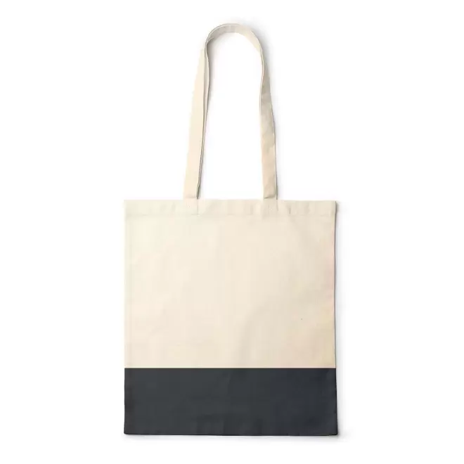 SAC SHOPPING PERSONNALISE COTON RECYCLE 'AURIANO' - noir