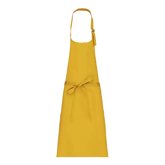 TABLIER LONG PERSONNALISE COTON 280G 'KARITAB' - jaune moutarde