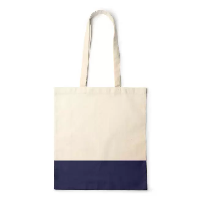 SAC SHOPPING PERSONNALISE COTON RECYCLE 'AURIANO' - bleu