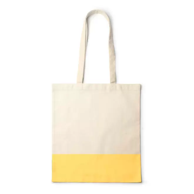SAC SHOPPING PERSONNALISE COTON RECYCLE 'AURIANO' - jaune