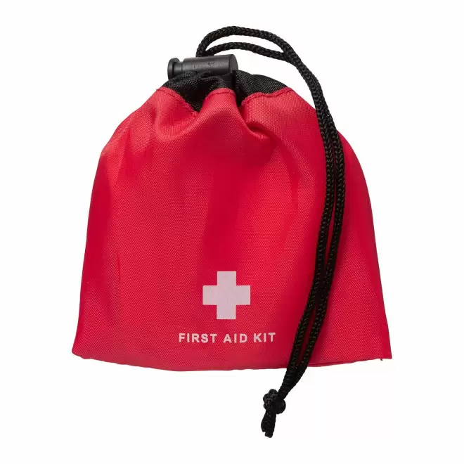 SAC CORDON PREMIERS SECOURS PERSONNALISE 'AIDE' - rouge