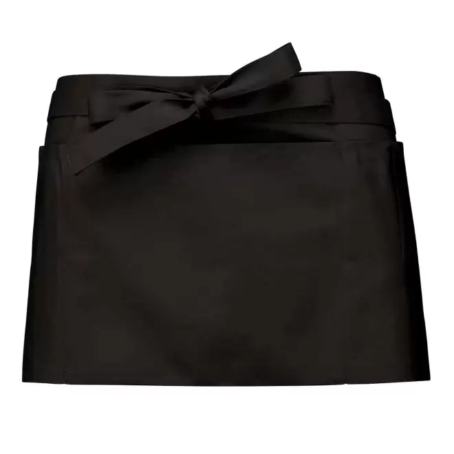 TABLIER COURT EN POLYCOTON PERSONNALISE 190G 'KARITAB' - noir