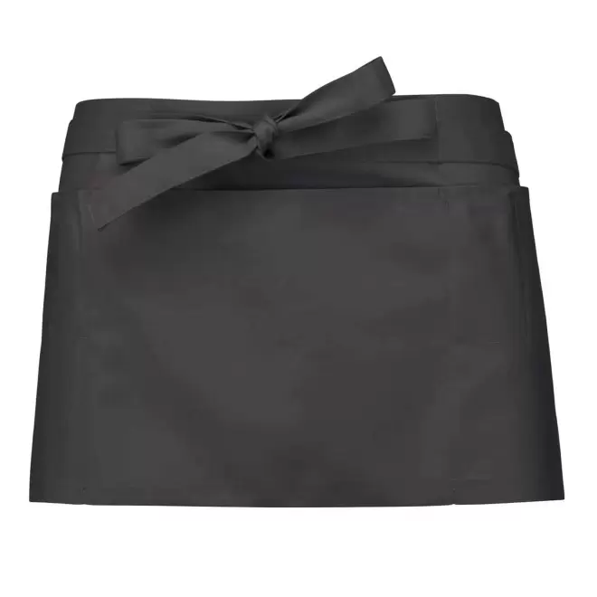 TABLIER COURT EN POLYCOTON PERSONNALISE 190G 'KARITAB' - gris foncé