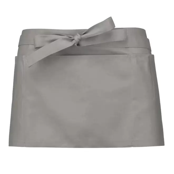 TABLIER COURT EN POLYCOTON PERSONNALISE 190G 'KARITAB' - gris clair