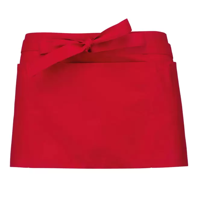 TABLIER COURT EN POLYCOTON PERSONNALISE 190G 'KARITAB' - rouge