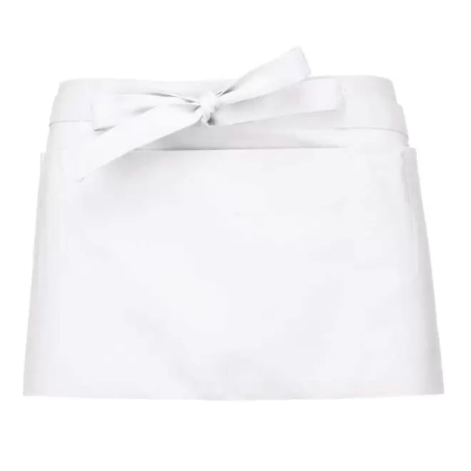 TABLIER COURT EN POLYCOTON PERSONNALISE 190G 'KARITAB' - blanc