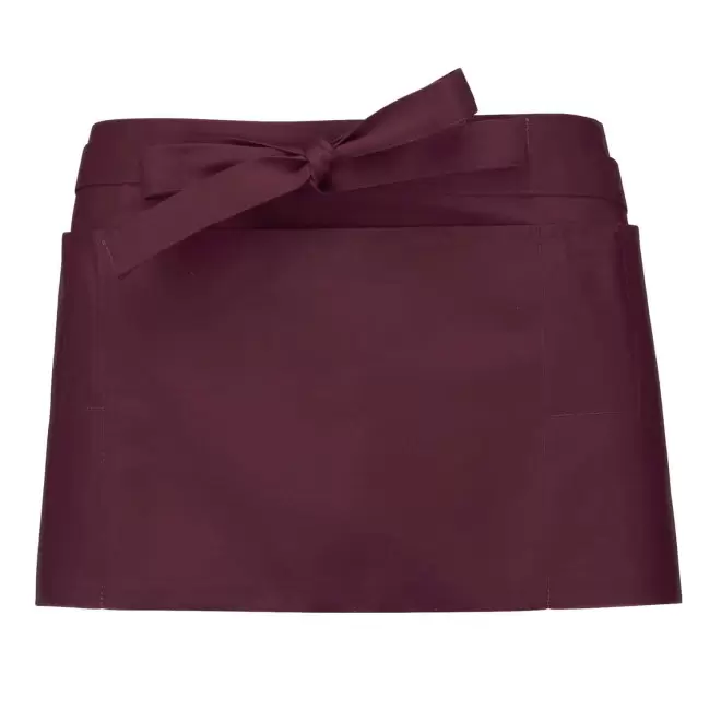 TABLIER COURT EN POLYCOTON PERSONNALISE 190G 'KARITAB' - bordeaux