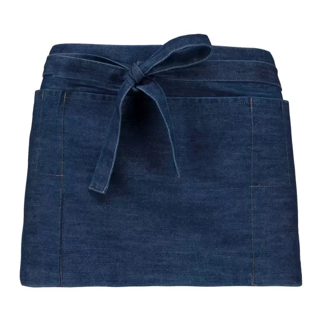 TABLIER COURT EN POLYCOTON PERSONNALISE 190G 'KARITAB' - denim