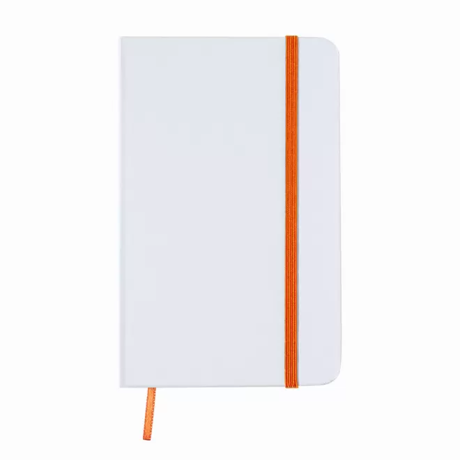 CARNET A6 PERSONNALISE NON LIGNE 'AURELIEN CARTON'  - blanc/orange