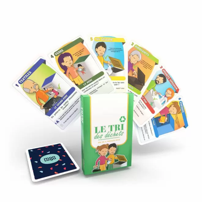 JEU DE 7 FAMILLES QUIZ PERSONNALISE 'OLIVE QUIZ' - - tri des déchets