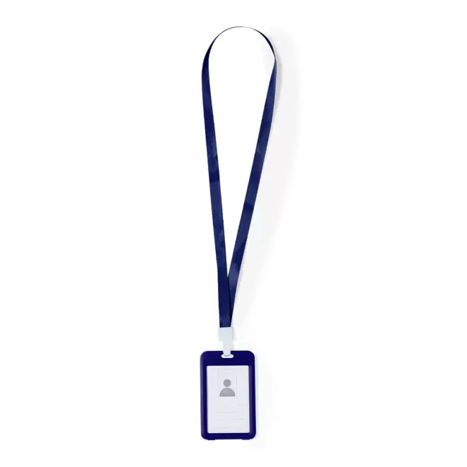TOUR DE COU PORTE BADGE PERSONNALISABLE 'PARTICULA' - bleu marine